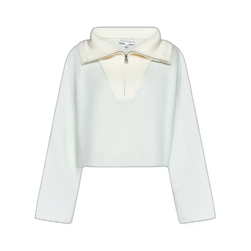 Cropped Half-Zip Sweater