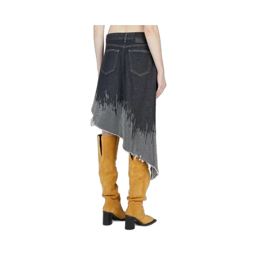 Asymmetric Denim Skirt