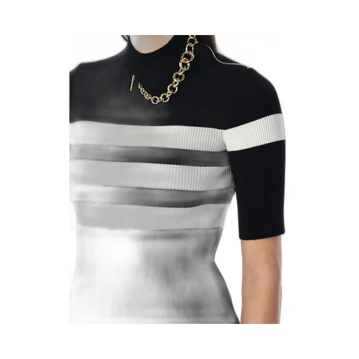 Striped Turtleneck Top