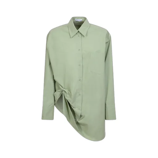 Asymmetric Shirt With Tie Detail