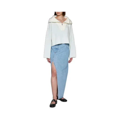 Cropped Half-Zip Sweater