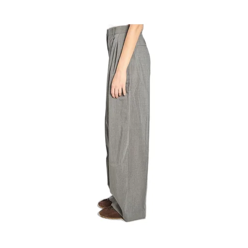 Wide-Leg Pleated Trousers