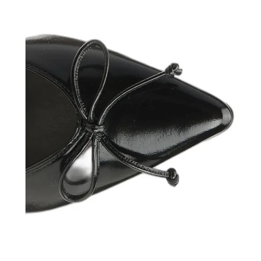 Pointed-Toe Pumps With Bow Detail