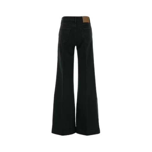 High-Rise Flare Jeans With Frayed Hem