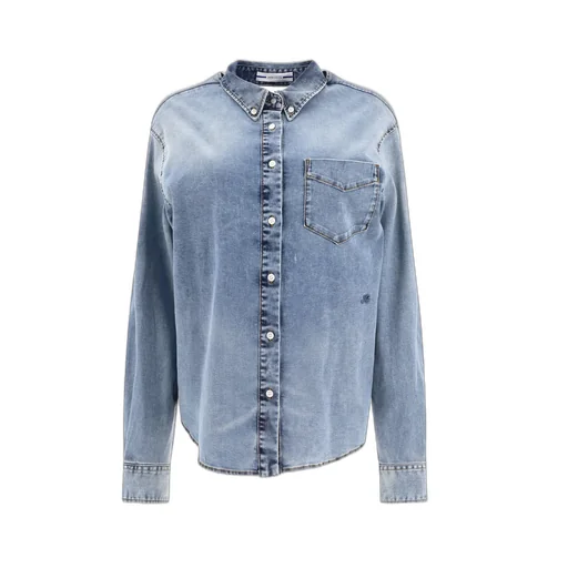 Denim Shirt With Twisted Back