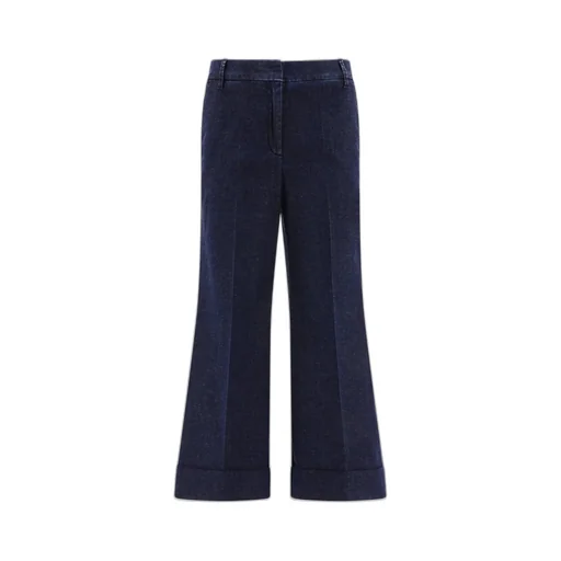 Wide-Leg Denim Trousers