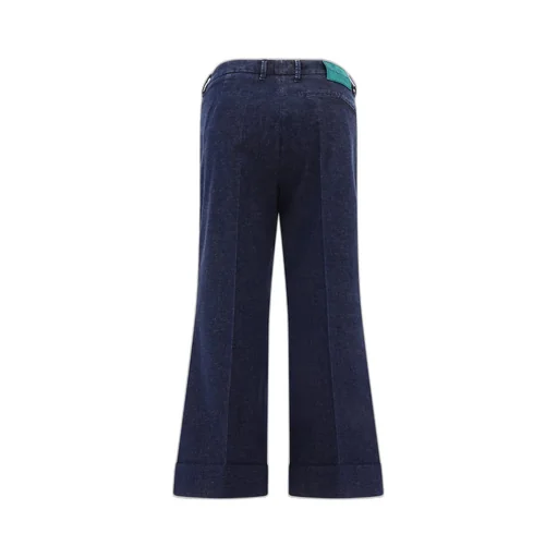 Wide-Leg Denim Trousers