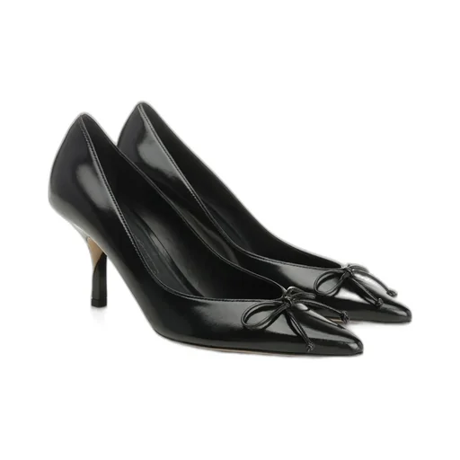 Pointed-Toe Pumps With Bow Detail