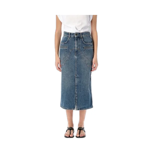 Denim Midi Skirt