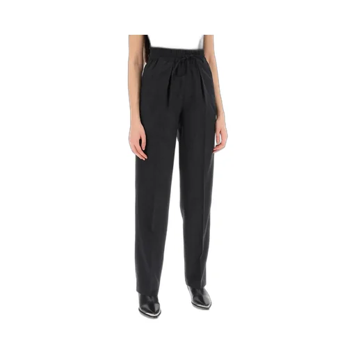 High-Waisted Pleated Trousers