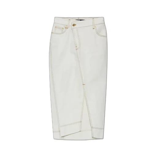 Asymmetric Denim Skirt