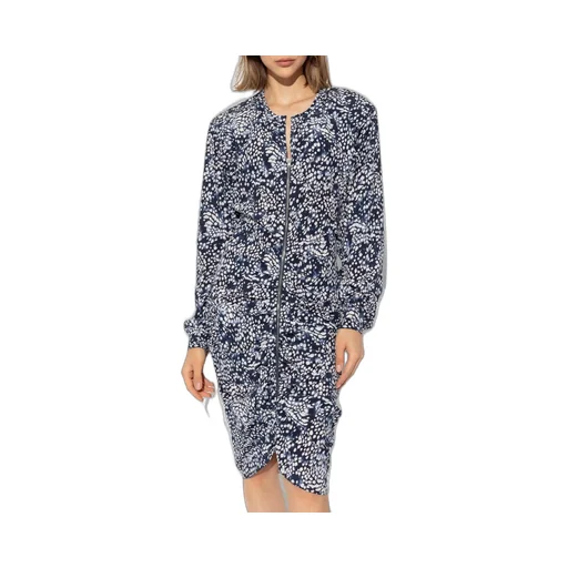 Ruched Zipper Dress