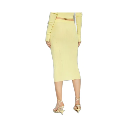 Ribbed Knit Midi Skirt