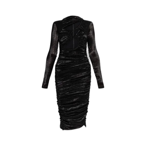 Ruched Cut-Out Midi Dress