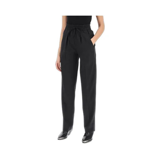 High-Waisted Pleated Trousers