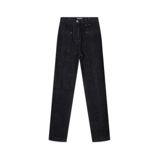 High-Waisted Straight-Leg Jeans