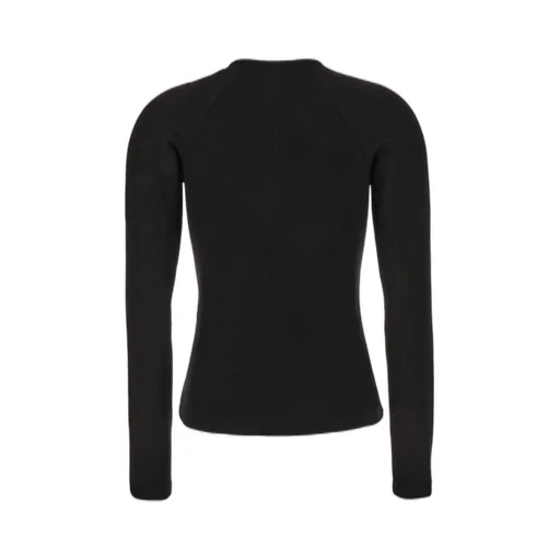 Long-Sleeved Top With Keyhole Neckline