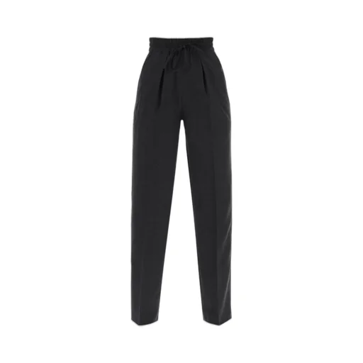 High-Waisted Pleated Trousers