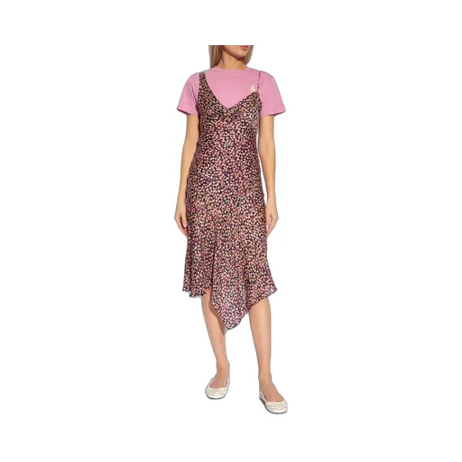 Asymmetric Hem Slip Dress