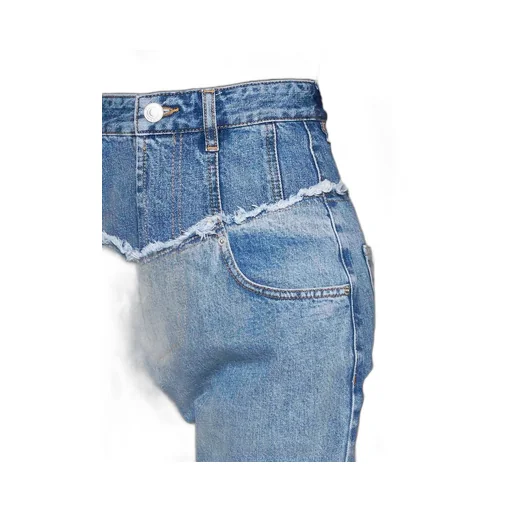 High-Waisted Straight Leg Jeans