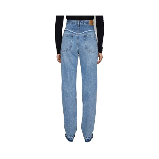 High-Waisted Straight Leg Jeans