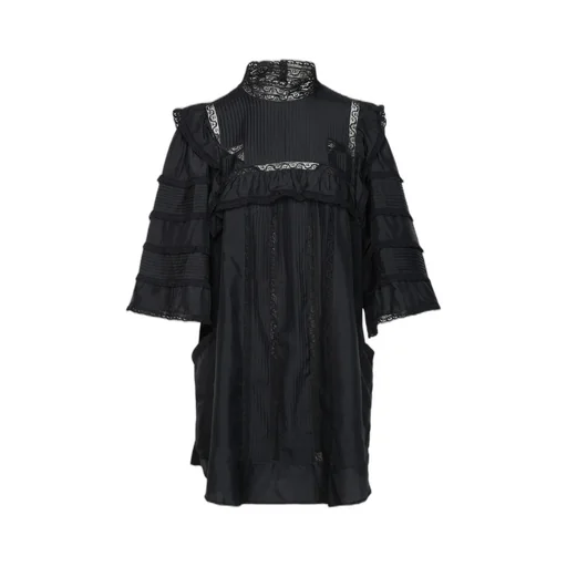 Black Lace Trimmed Dress
