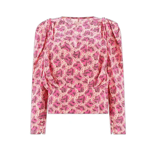 Printed Puff Sleeve Blouse