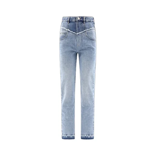 High-Waisted Straight Leg Jeans