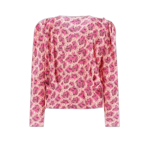 Printed Puff Sleeve Blouse