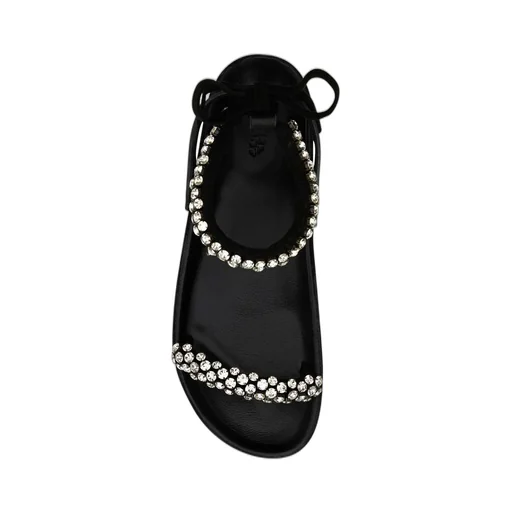Platform Sandals With Rhinestone Embellishments