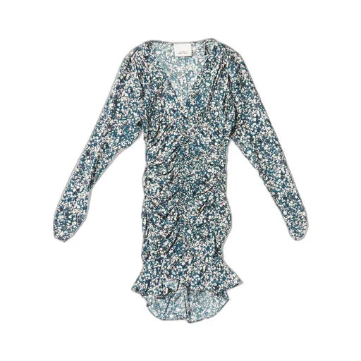 Ruched Floral Print Dress