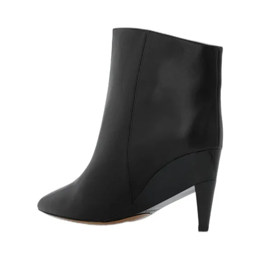 Pointed Toe Wedge Ankle Boots