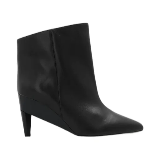 Pointed Toe Wedge Ankle Boots