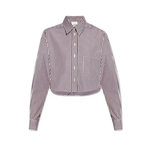 Striped Cropped Shirt