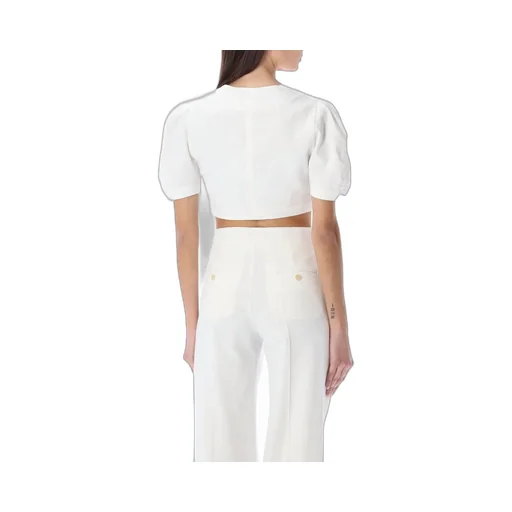 Cropped Puff Sleeve Top