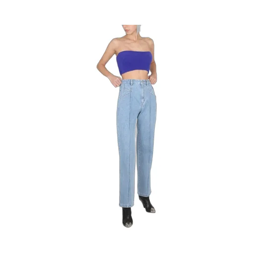 High-Waisted Straight Leg Jeans