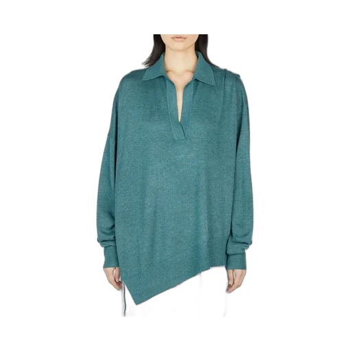 Asymmetric Polo Sweater