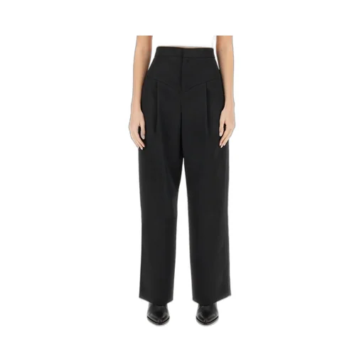 High-Waisted Pleated Trousers