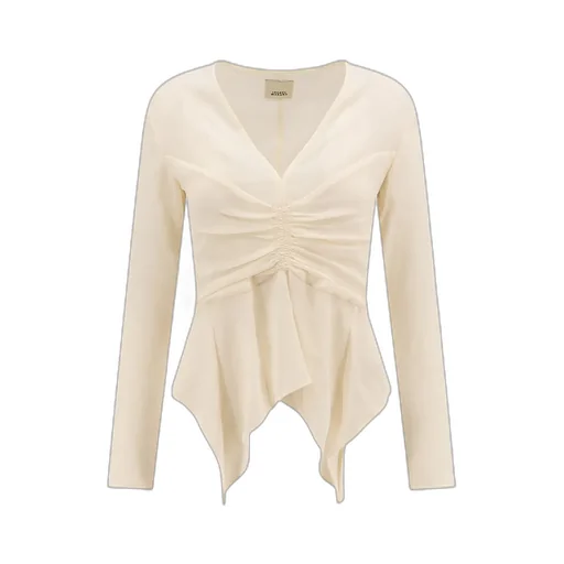 Ruched V-Neck Top