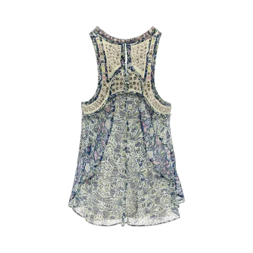 Embellished Halter Top