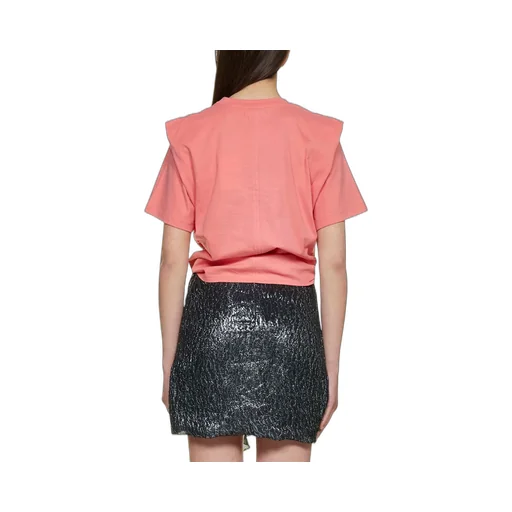 T-Shirt With Shoulder Pads And Knot Detail