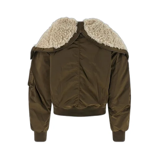 Bomber Jacket With Shearling Collar