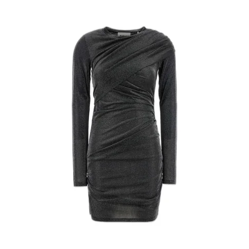 Ruched Metallic Mini Dress