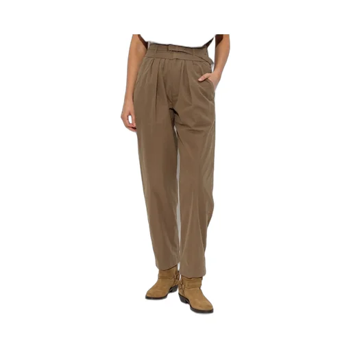 High-Waisted Pleated Trousers