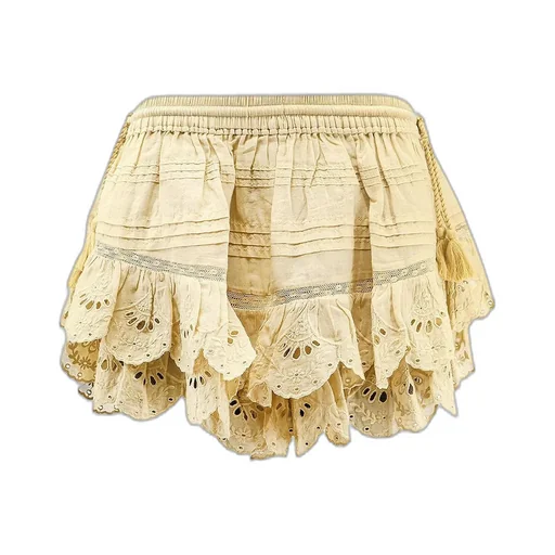 Tiered Eyelet Mini Skirt
