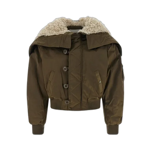 Bomber Jacket With Shearling Collar