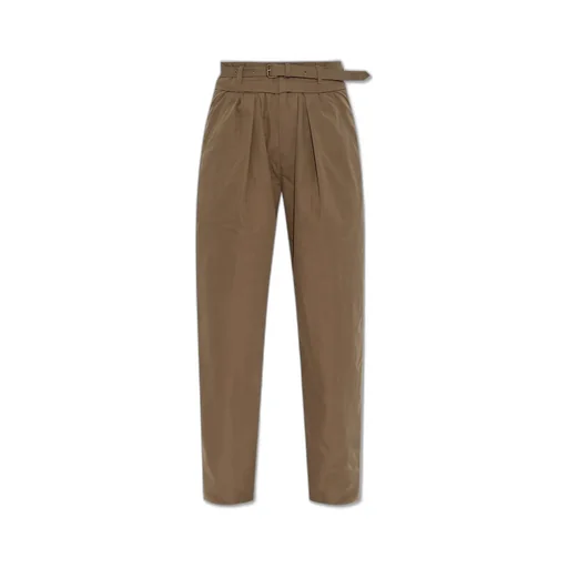 High-Waisted Pleated Trousers