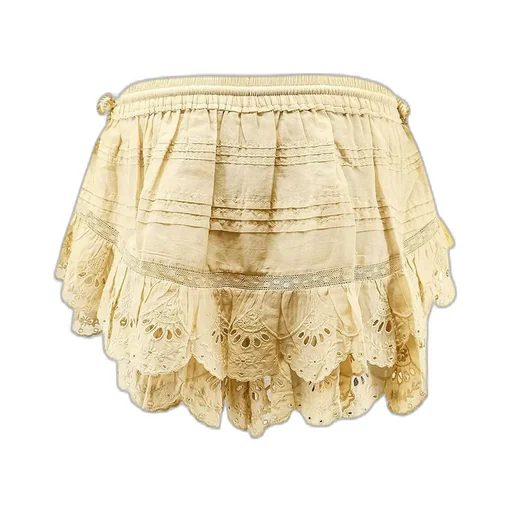 Tiered Eyelet Mini Skirt