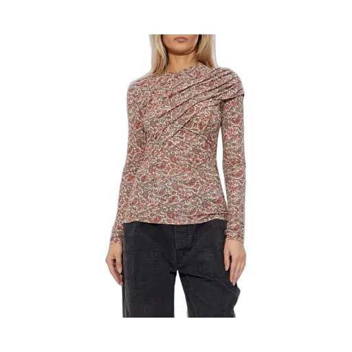 Long-Sleeved Ruched Top