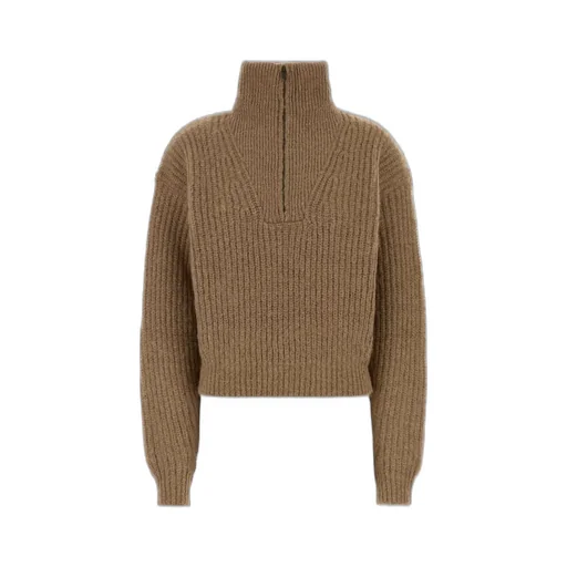 Ribbed Knit Half-Zip Sweater